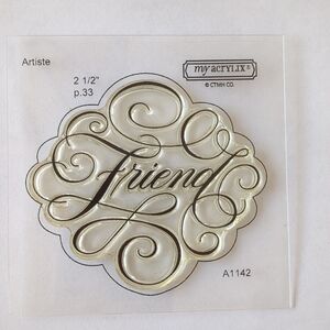 Close to my Heart Friend A1142 clear stamp